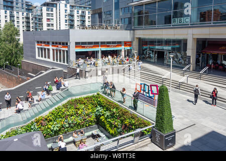 Entrance to The Mailbox shopping centre, Wharfside Street, Birmingham, West Midlands, England, United Kingdom Stock Photo