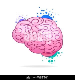 Hand Drawn Brand Vector. Logo Isolated On Colorful Watercolor Paint Splashes.template Design For Business Cards, Applications And Websites.illustratio Stock Vector