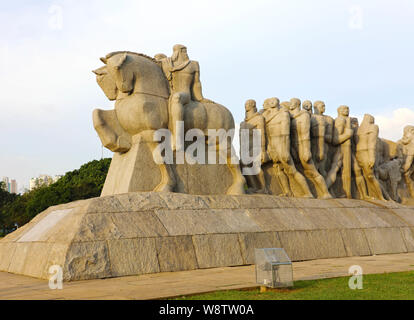 SAO PAULO, BRAZIL - MAY 10, 2019: Monumento as Bandeiras (Monument to the Flags) in Ibirapuera Park, city of Sao Paulo, Brazil Stock Photo