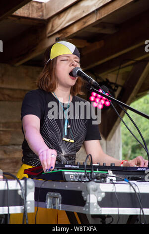 Hen Ogledd live at Supernormal Festival 2019. Brazier's Park, Oxfordshire. Stock Photo