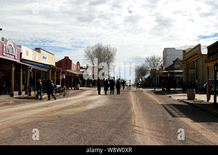 Color Main street Tombstone Arizona dirt road Stock Photo