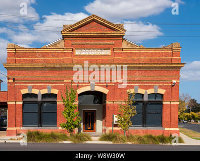 Soldiers Memorial Hall in Euroa, a small country town in rural Victoria Australia Stock Photo