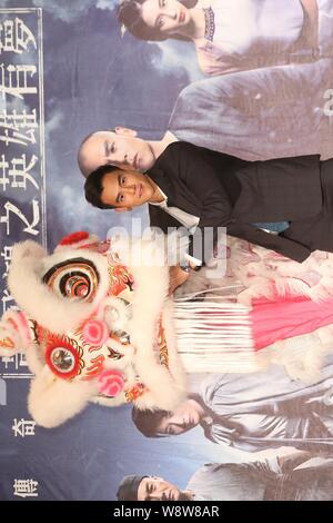 Taiwanese actor Eddie Peng poses during a press conference for his new movie 'Rise of the Legend' in Taipei, Taiwan, 27 November 2014. Stock Photo