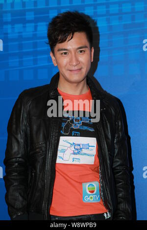 Hong Kong Actor Kenneth Ma Center Poses With Co Stars On The Red Carpet As They Arrive For The Premiere Of Their New Movie Triumph In The Skies In Stock Photo Alamy