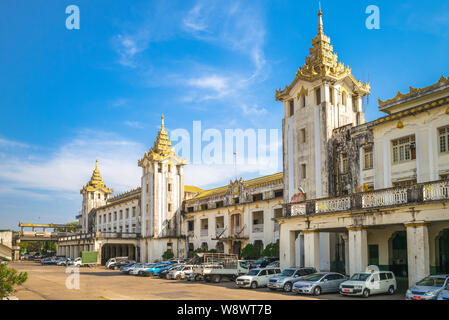 Yangon Central Railway Station in Yangon, Myanmar Stock Photo