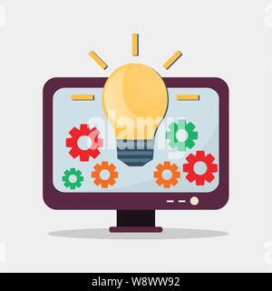application development idea concept vector illustration symbol Stock Vector