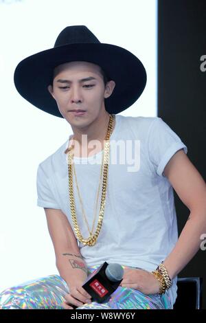 G-Dragon of South Korean boy band Big Bang attends a launch event