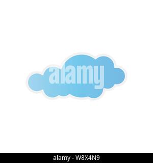 clouds. Blue sky with different cloud shapes. Cute summer cloudscape, cloudy landscape, simplicity nature aerial panorama vector comic book collection Stock Vector