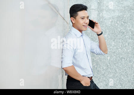 Businessman making phone call Stock Photo