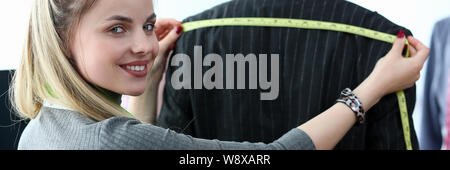 Classy Clothes Design Tailor Craftsmanship Concept Stock Photo