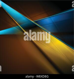 Bright blue orange abstract smooth stripes background. Vector design Stock Vector