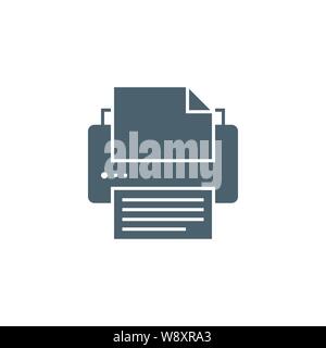 Printer related vector glyph icon. Stock Vector