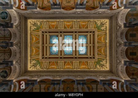 The ceiling of the Library of Congress, Washington DC. Stock Photo