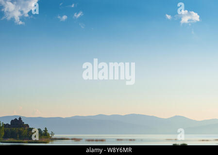 View of Sevan Island in Lake Sevan in Armenia Stock Photo - Alamy