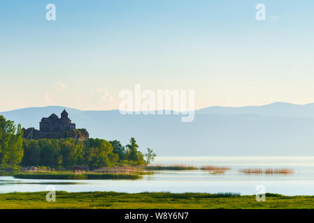 View of Sevan Island in Lake Sevan in Armenia Stock Photo - Alamy