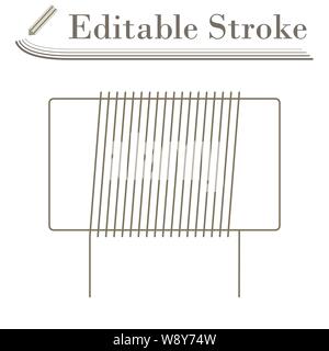 Inductor Coil Icon. Editable Stroke Simple Design. Vector Illustration. Stock Vector