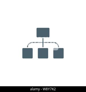 Organization Flat related vector glyph icon. Stock Vector