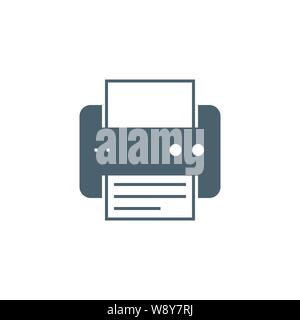 Printer related vector glyph icon. Stock Vector