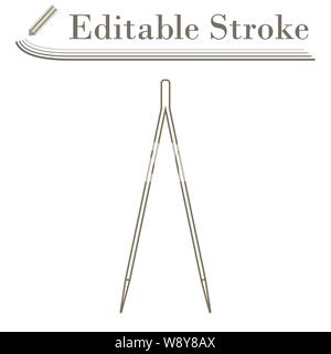 Electric Tweezers Icon. Editable Stroke Simple Design. Vector Illustration. Stock Vector