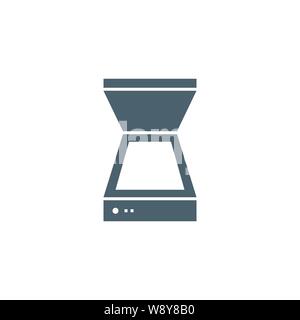 Scanner related vector glyph icon. Stock Vector