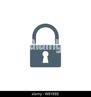 Padlock related vector glyph icon. Stock Vector