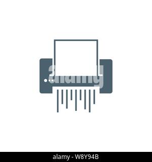 Paper Shredder related vector glyph icon. Stock Vector