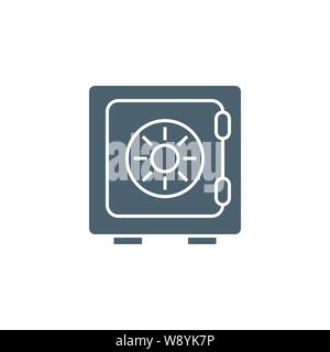 Safe related vector glyph icon. Stock Vector