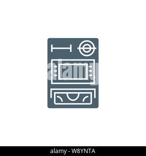 ATM related vector glyph icon. Stock Vector