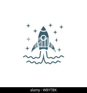 Start Up related vector glyph icon. Stock Vector