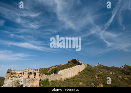 Landscape of the Simatai Great Wall in Gubeikou Town, Miyun county, Beijing, China, 22 September 2009. Stock Photo