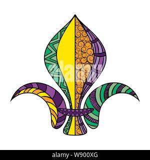 Fleur de lis. Vector illustration. Stock Vector