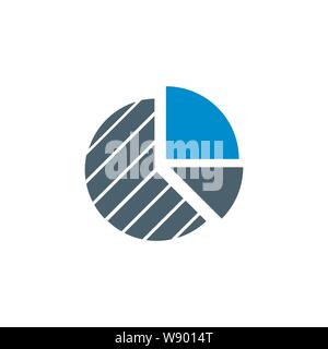 Pie Chart related vector glyph icon. Stock Vector