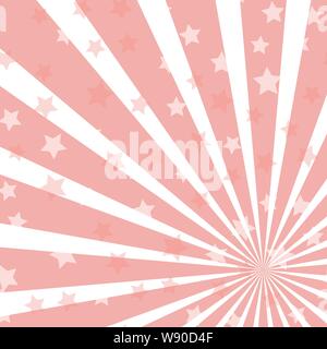 Sunlight horizontal background.Background with shining stars. Vector illustration. Magic, festival, circus poster Stock Vector