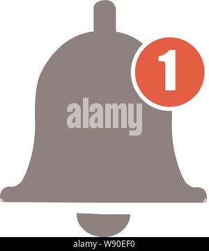 Message bell icon. Doorbell icons for apps like youtube, alert ringing or subscriber alarm symbol, channel messaging reminders bells - Vector illustra Stock Vector