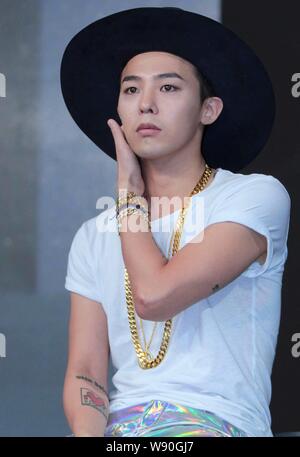 G-Dragon of South Korean boy band Big Bang attends a launch event
