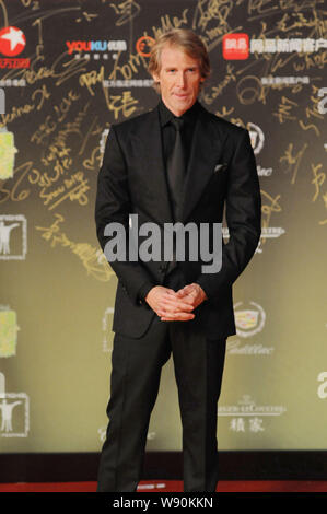 American director Michael Bay poses on the red carpet for the closing ceremony of the 17th Shanghai International Film Festival in Shanghai, China, 22 Stock Photo