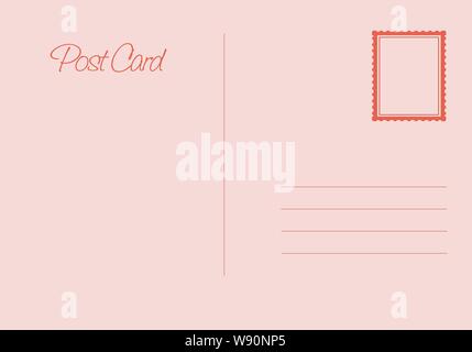 Postal card isolated on white background. Vector stock illustration - Vector illustration Stock Vector