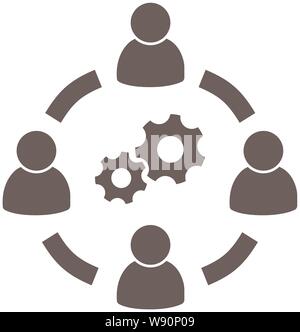 Business collaborate icon vector image on white back Stock Vector