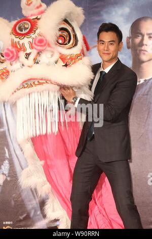 Taiwanese actor Eddie Peng poses during a press conference for his new movie 'Rise of the Legend' in Taipei, Taiwan, 27 November 2014. Stock Photo