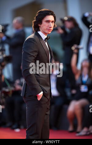 American actor Adam Driver poses on the red carpet for the screening of the movie 'Hungry Hearts' during the 71st Venice Film Festival in Venice, Ital Stock Photo