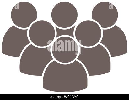 People icon in flat style. Group of people symbol for your web site design, logo, app, UI Vector EPS 10. Stock Vector