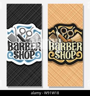 Vector vertical banners for Barber Shop Stock Vector