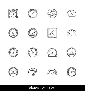 Speedometer icons set in black simple style for any design Stock Vector ...