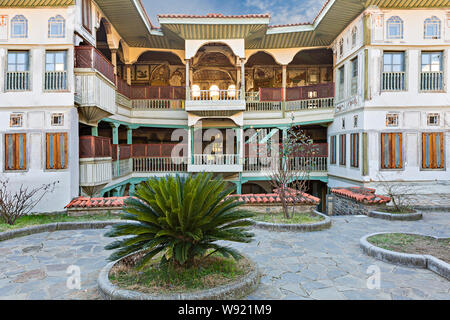 View over the restored ottoman house known as Cakiraga Mansion, in Birgi, Turkey. Stock Photo