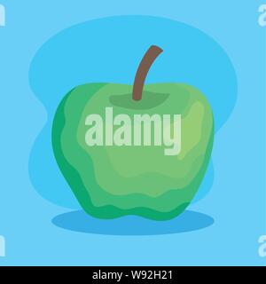 delicious apple healthy fruit nutrition Stock Vector