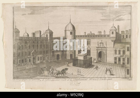 A  perspective view of the Parliament House & Exchequer Stock Photo