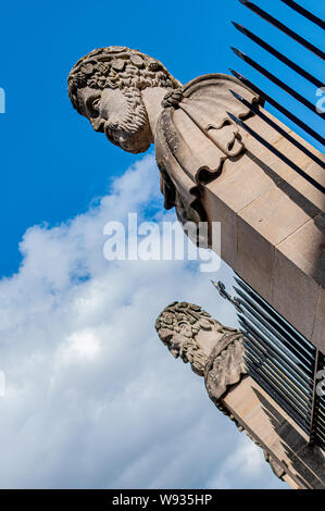 The Emperor heads outside the Oxford Sheldonian Theatre, Oxford - England. Stock Photo