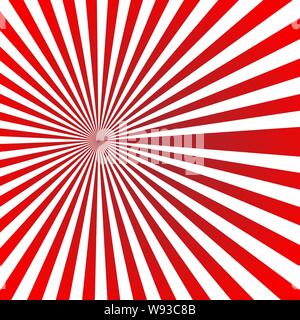 Sun Sunburst star burst background pattern red and white color vector illustration Retro art design Stock Vector