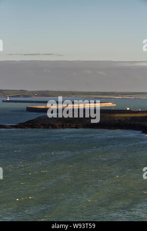 Holyhead breakwater is the longest in the UK. Wales, United Kingdom, portrait. Stock Photo