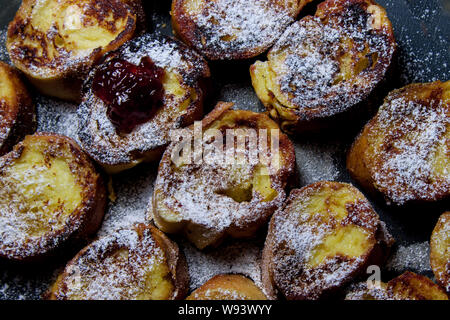 French toast made from bread slices Stock Photo